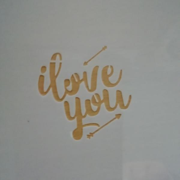 Sablon cu inscriptia I love you #002