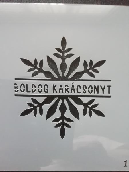 Sablon cu inscriptia Boldog Karácsonyt #169