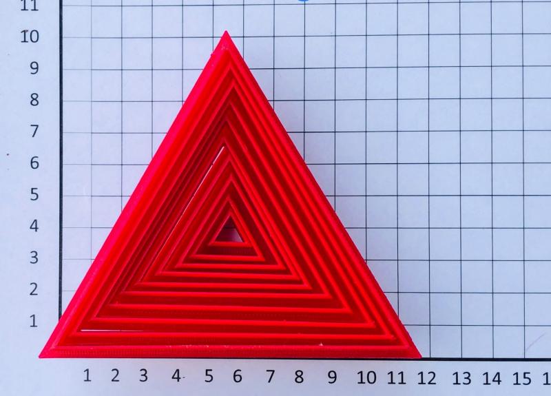 Set decupatoare tip triungh cu 10 piese