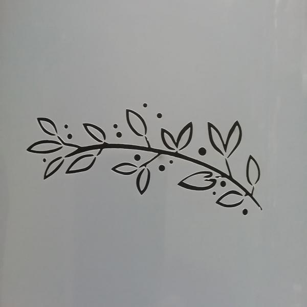 Sablon cu model creanga cu frunze #025