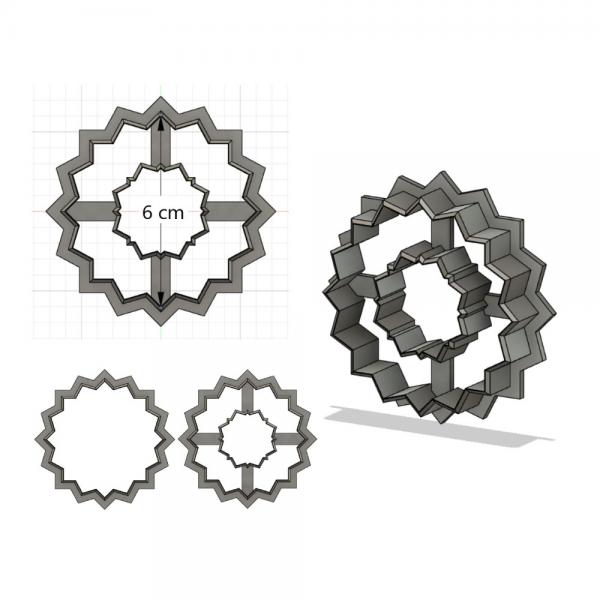 Set 2 decupatoare pentru fursecuri linzer 5