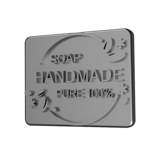 Stampila cu inscriptia Soap handmade pure 100%